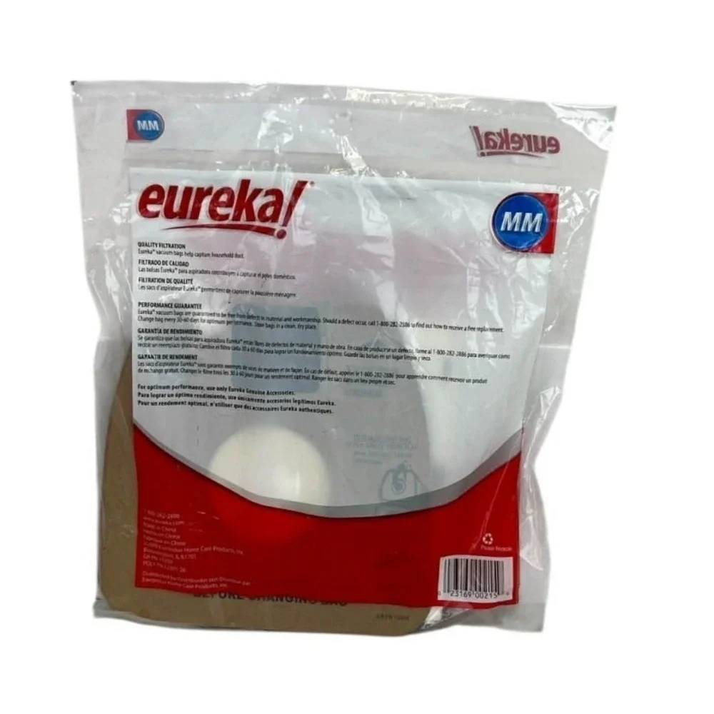 Eureka MM Vacuum Bags 3 Count Bagged Upright Cleaner Household Dust‎ Filtration